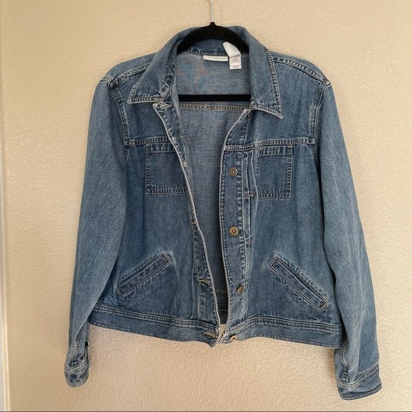 Liz Claiborne vintage Jean Jacket Size large - Picture 2 of 7